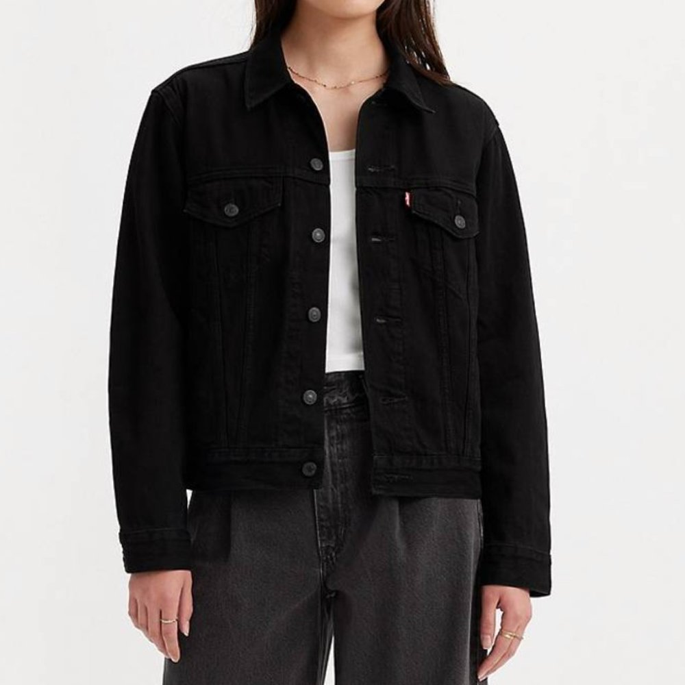 Levi's Ex-Boyfriend Trucker Jacket in Yes Black